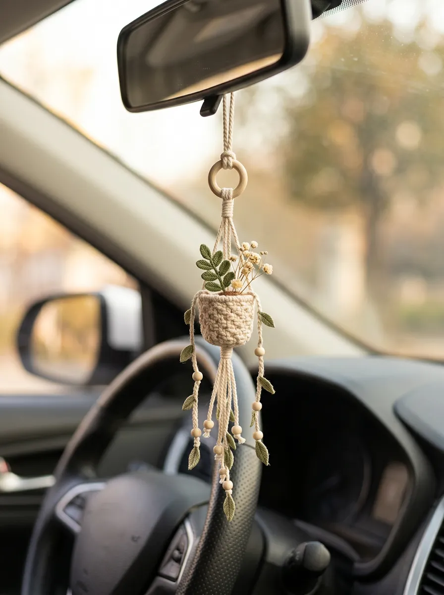 Refined Ornament Rearview Mirror Hanging Ornament