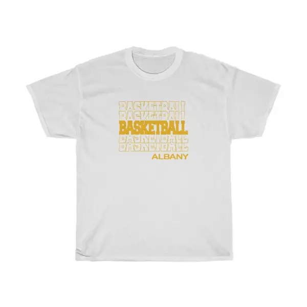 Basketball Albany in Modern Stacked Lettering