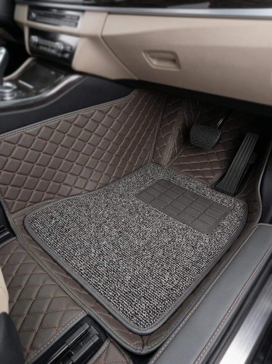 Modern Textured-Look Floor Mats