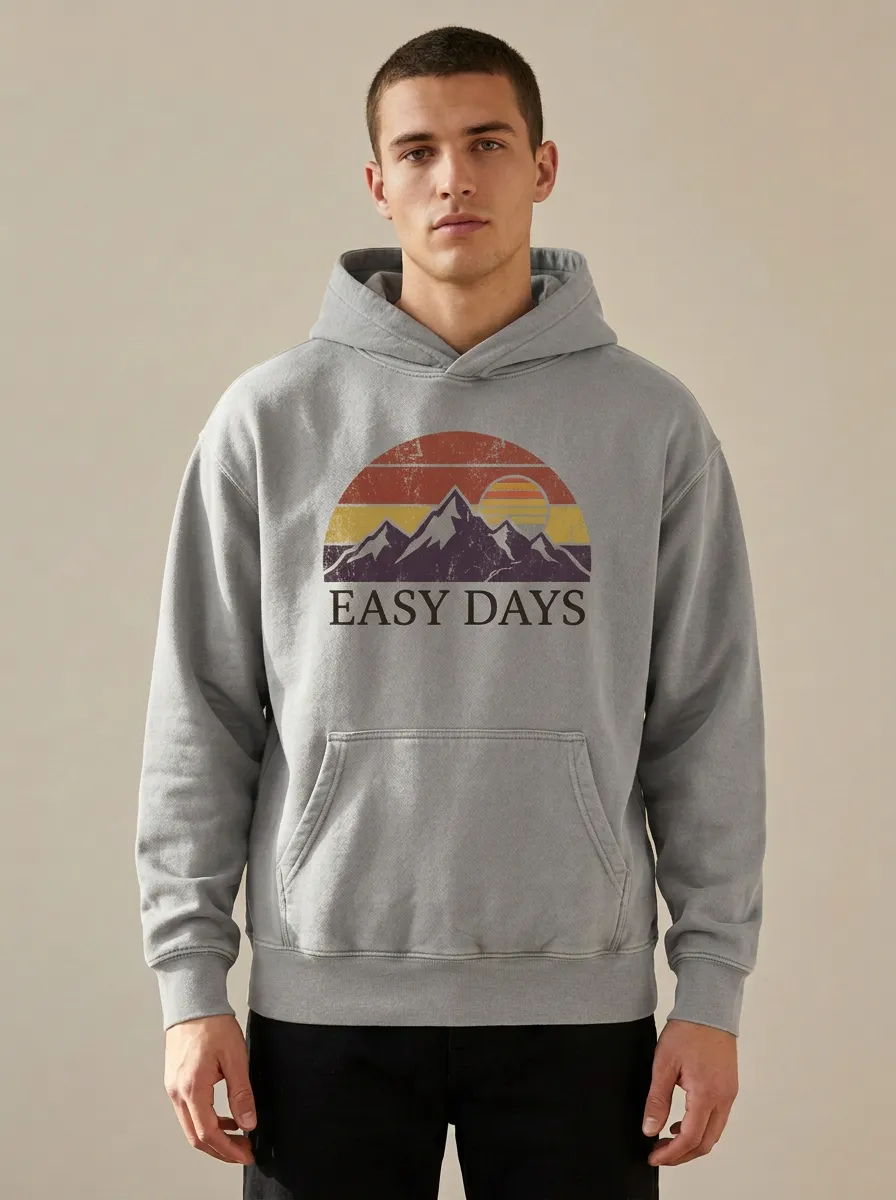 Easy Days Nature Mountain Sunset Hoodie