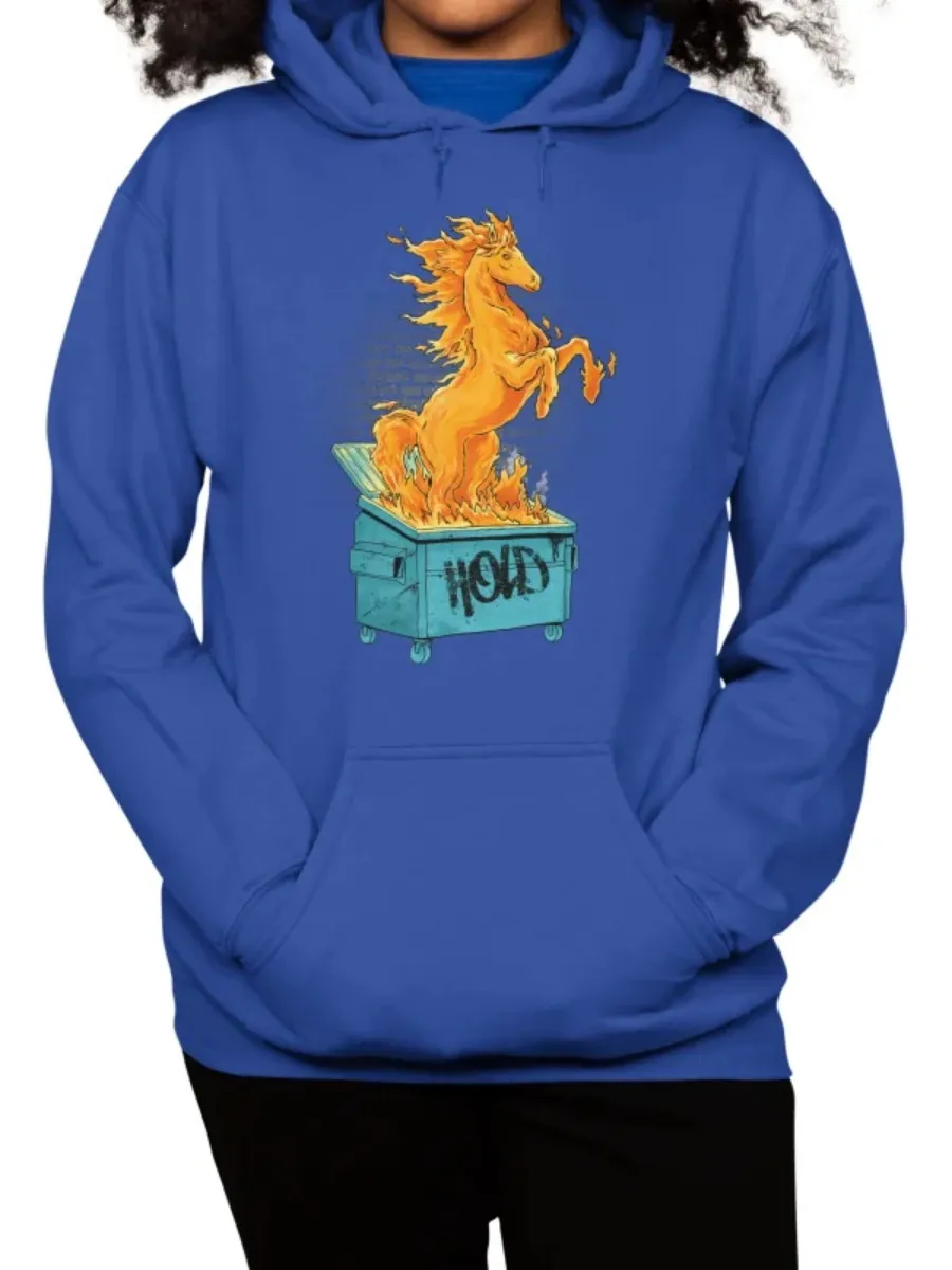 Fire Horse Printed Hoodie