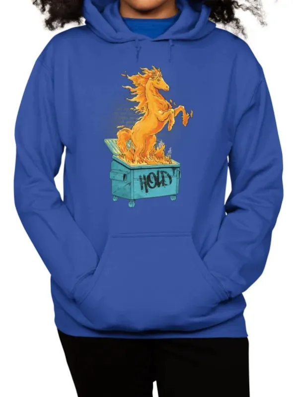 Fire Horse Printed Hoodie