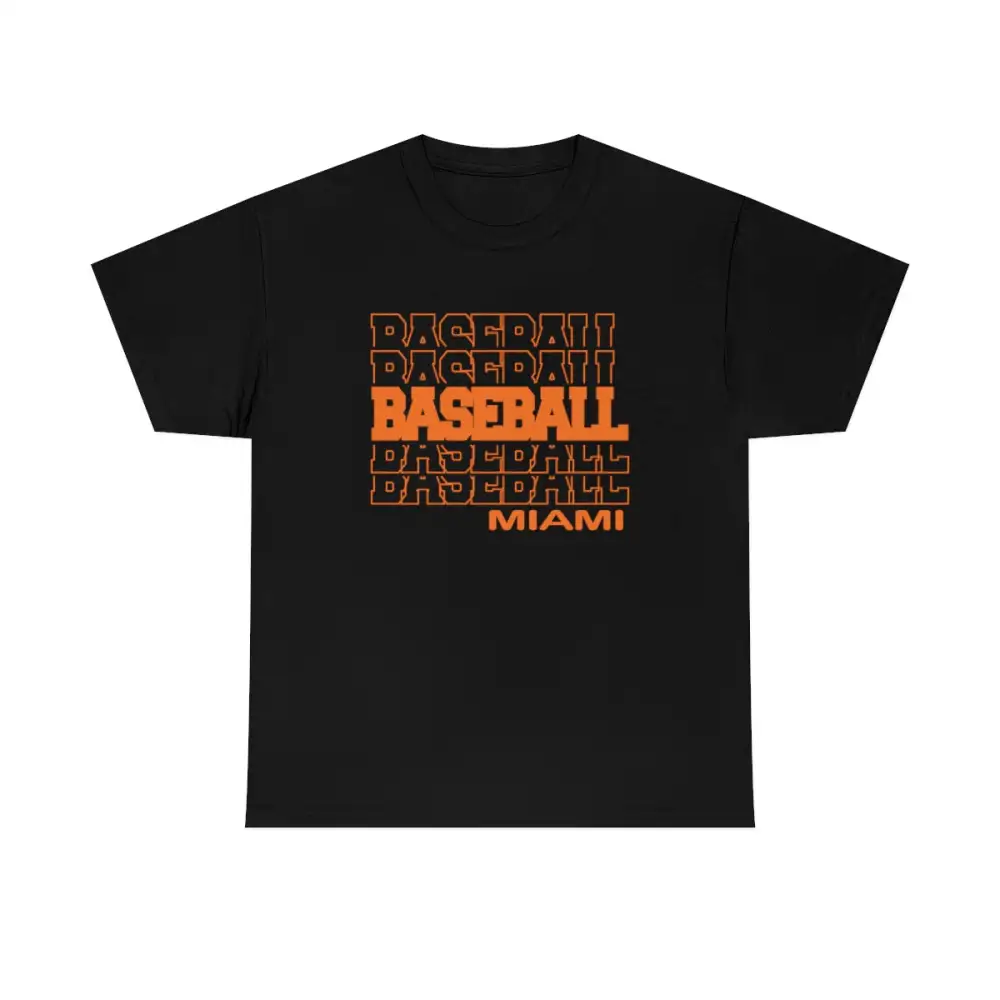 Baseball  Miami (FL) in Modern Stacked Lettering