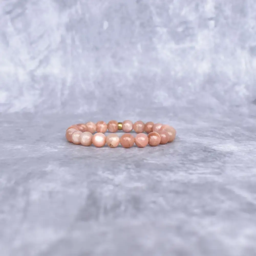 Minimal Moonstone Bead Bracelet