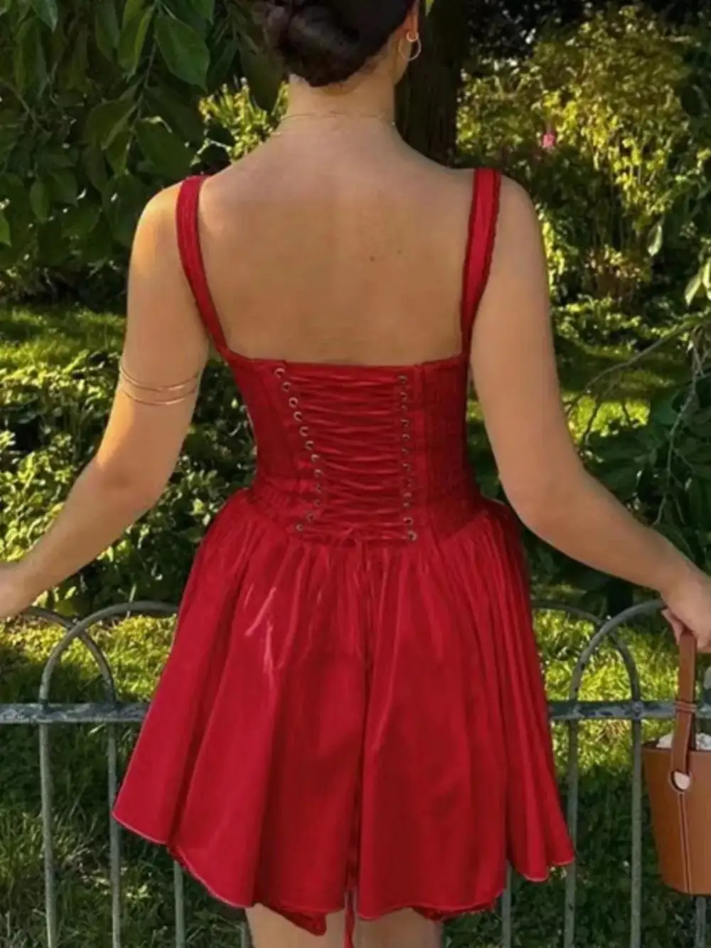 Polished Detail Lace Mini Dress