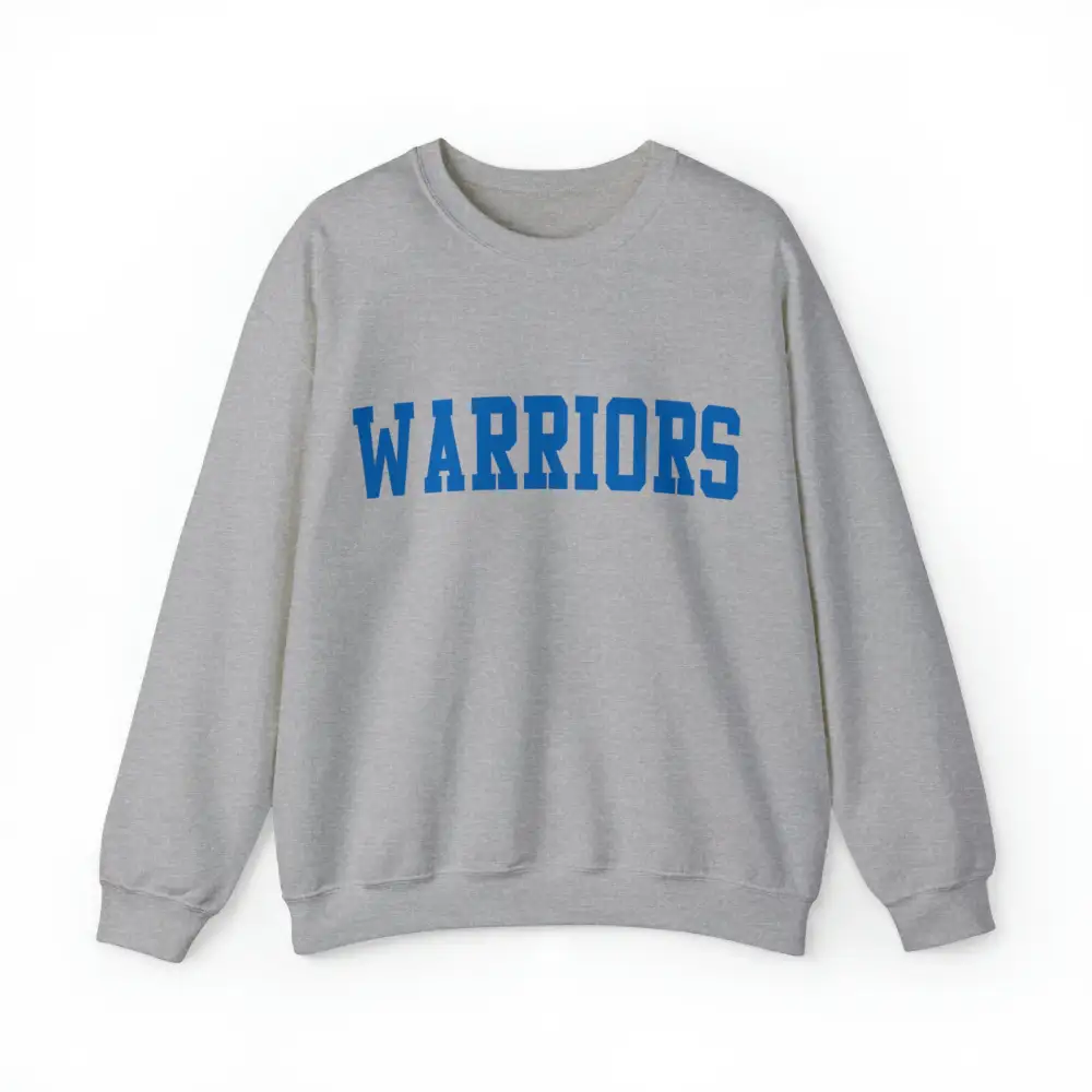 Athletic Lettering Blue Accent Gold Accent Team Graphic Crewneck Sweatshirt