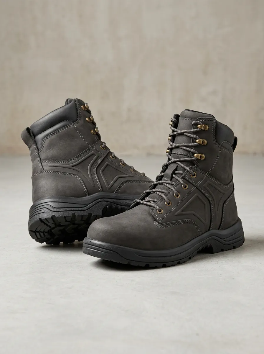Unisex Easygoing Tactical Outdoor Leather Print Work Boots