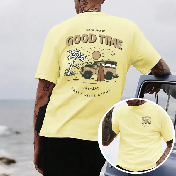 Retro Good Time Journey Graphic T-Shirt