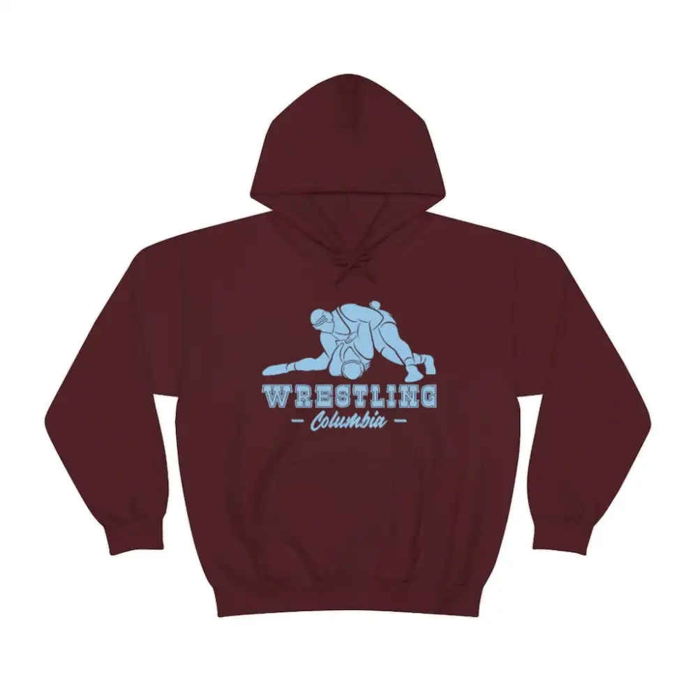 Statement Print Wrestling Graphic Pullover Hoodie