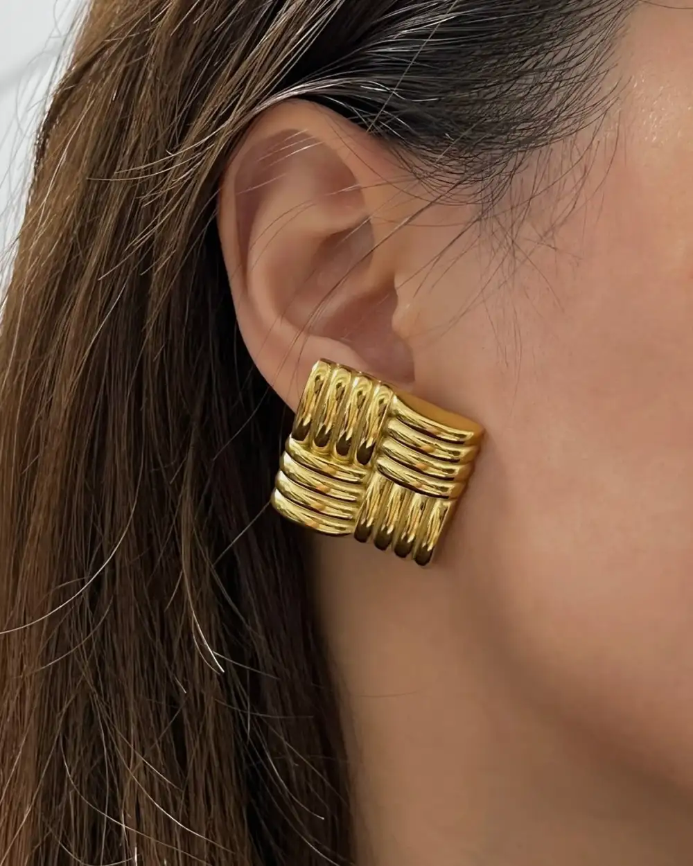 Textured Minimal Stud Earrings
