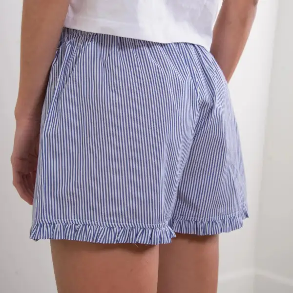 Versatile Striped Knit Shorts