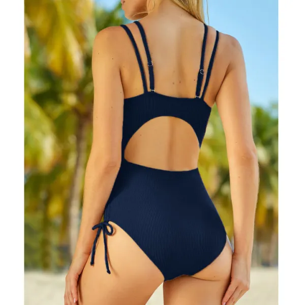 Women's Cutout Plunge-Neck One-Piece Swimsuit
