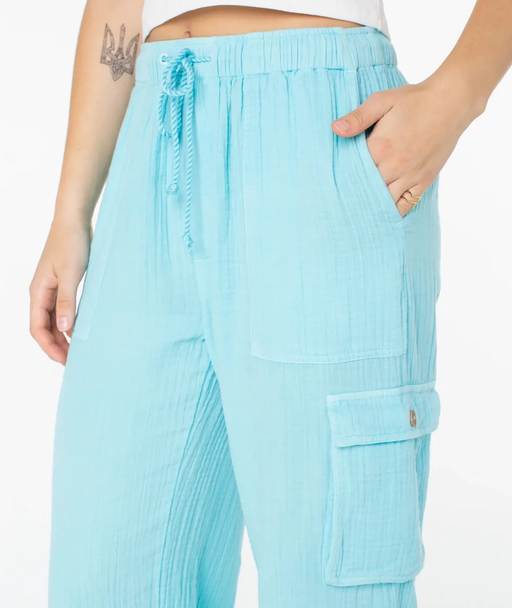 Drawstring Casual Pants With Double Pockets