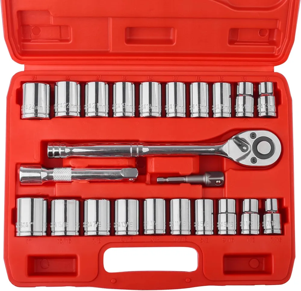 Ratchet Socket And Bit Tool Set