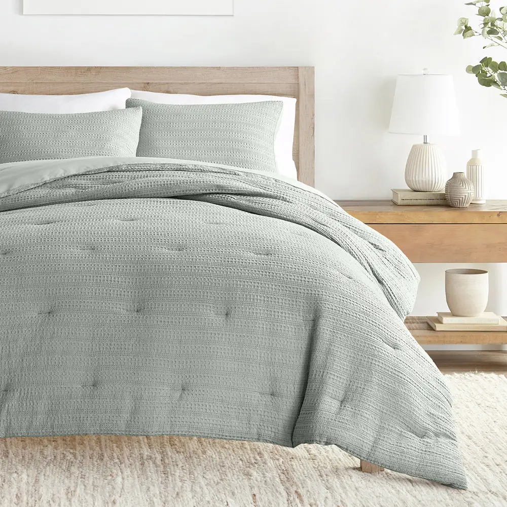 Waffle Textured Down Alternative Comforter Set
