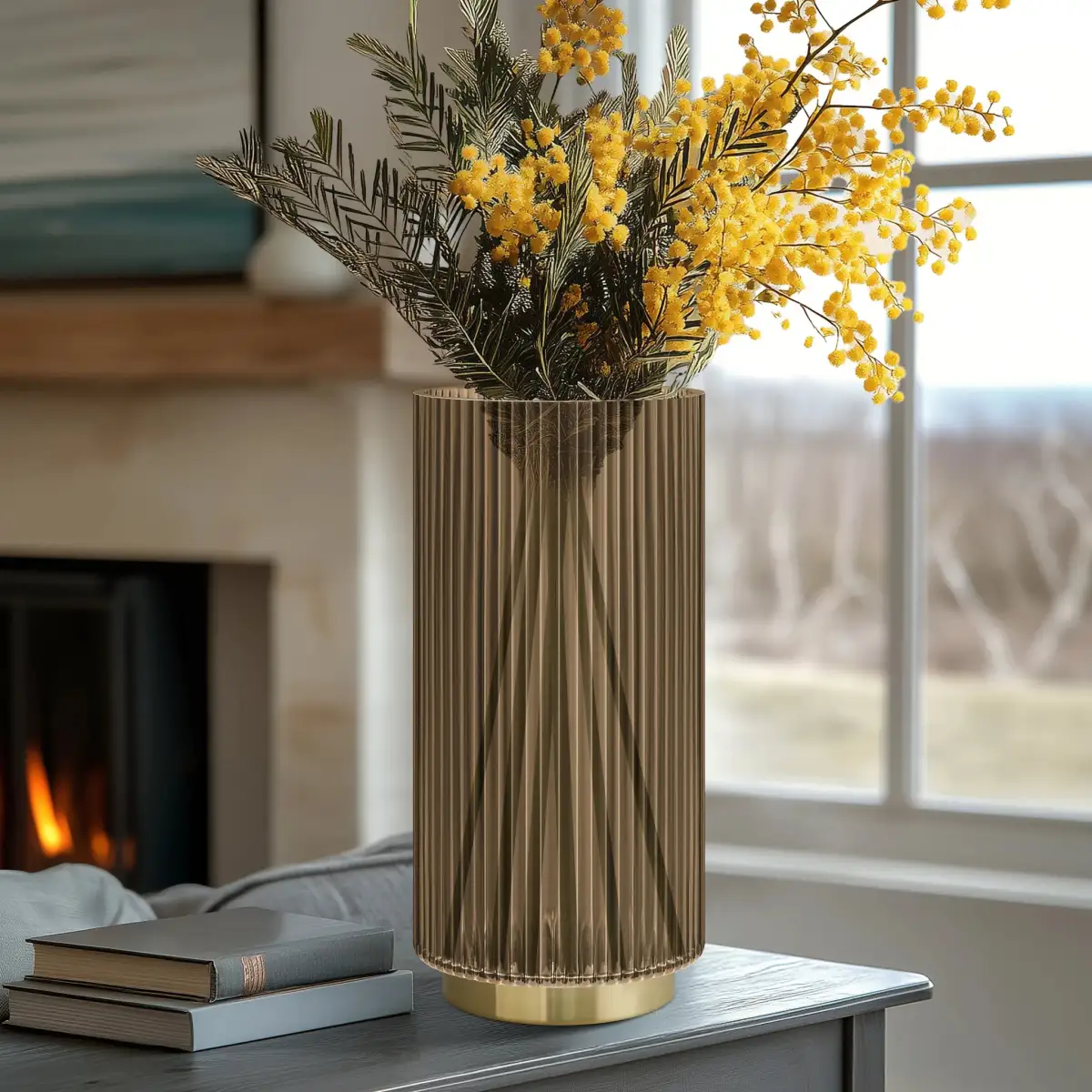 Refined Glass Decorative Table Vase