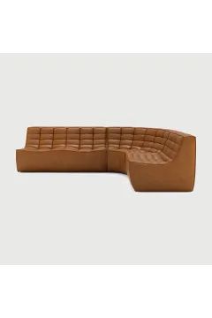 Refined Modular Leather Sofa