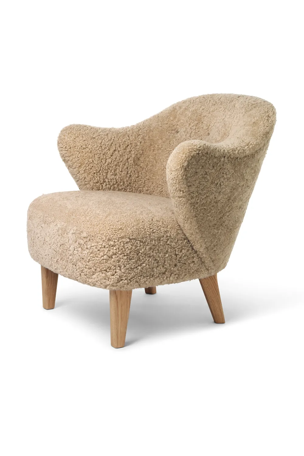 Textured Curved-Back Lounge Chair