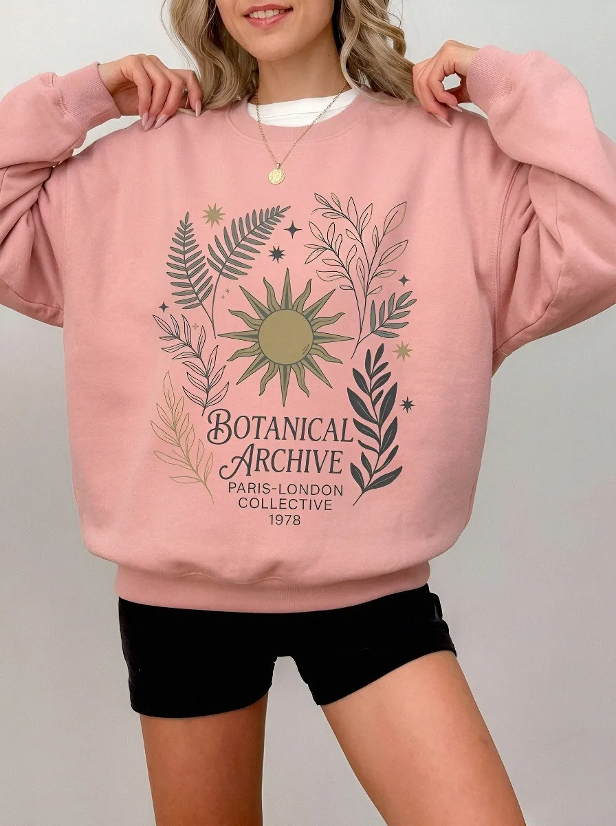 Women's Botanical Archive Sun Fern Printed Sweatshirt