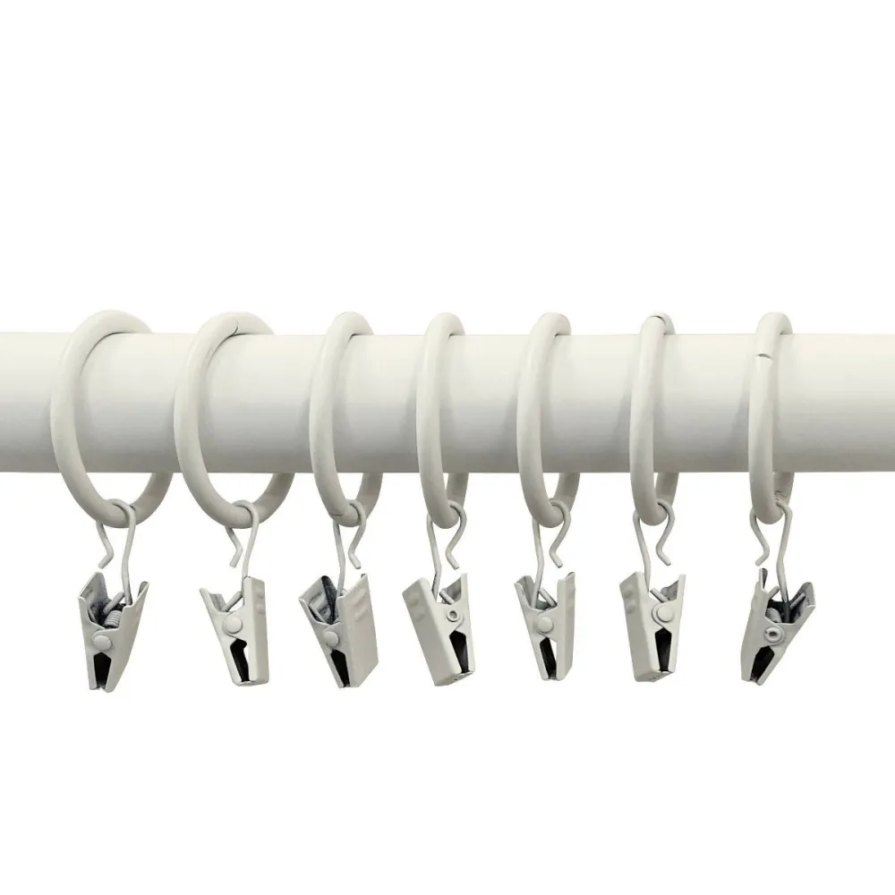 7-Piece Metal Curtain Ring Hardware Set