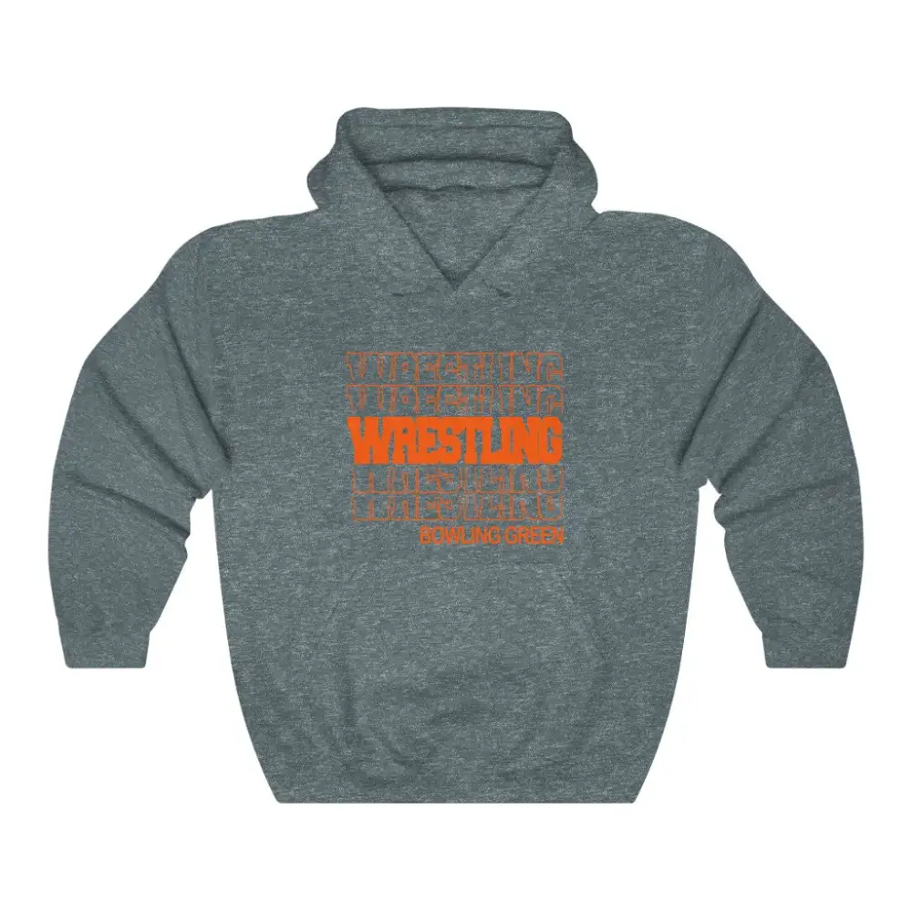 Casual Modern Stacked Wrestling Graphic Pullover Hoodie