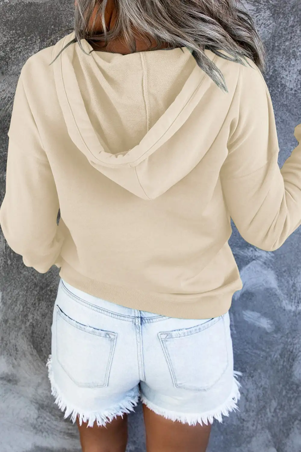 Relaxed Pocketed Long-Sleeve Hoodie