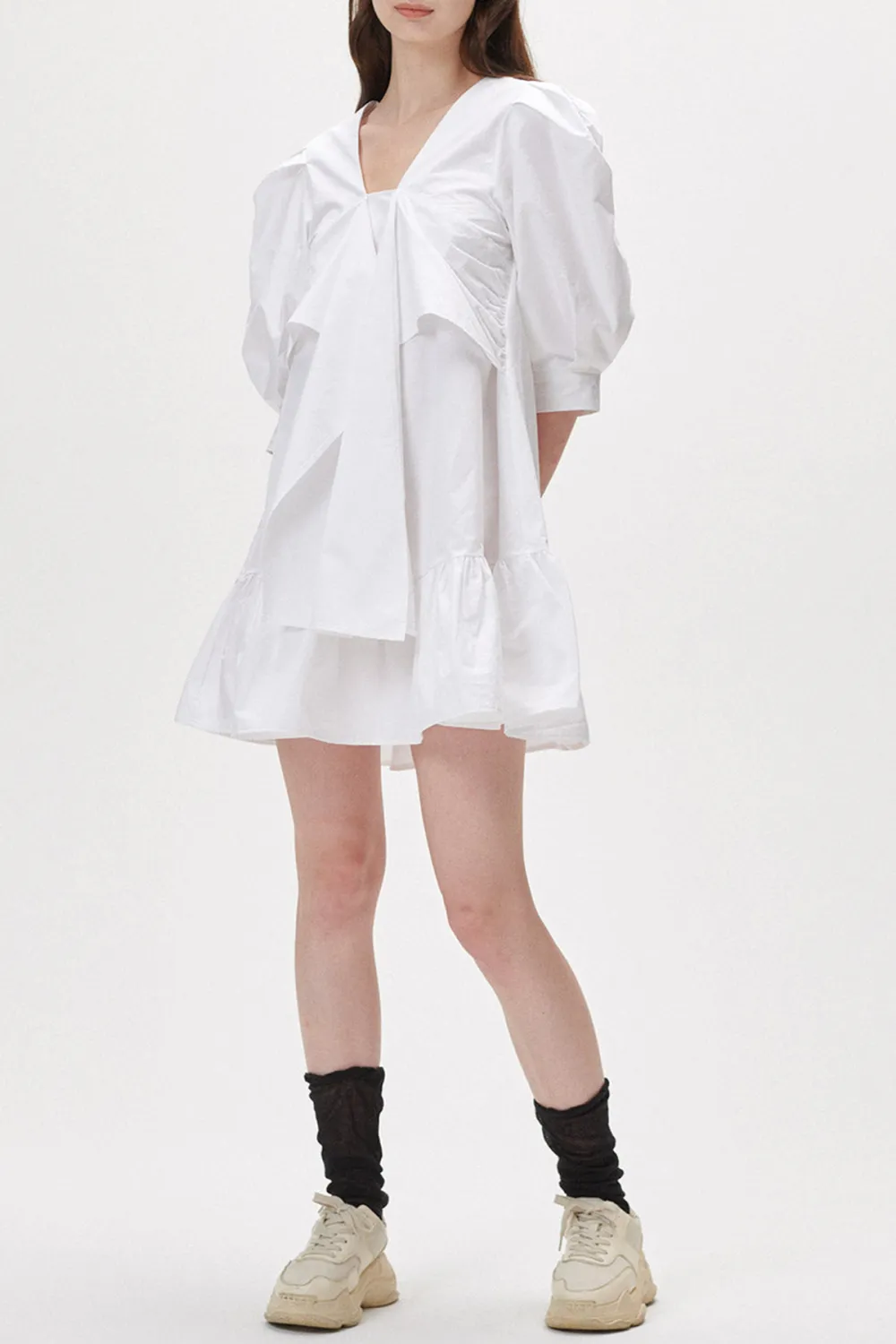 Puff Sleeve Mini Dress