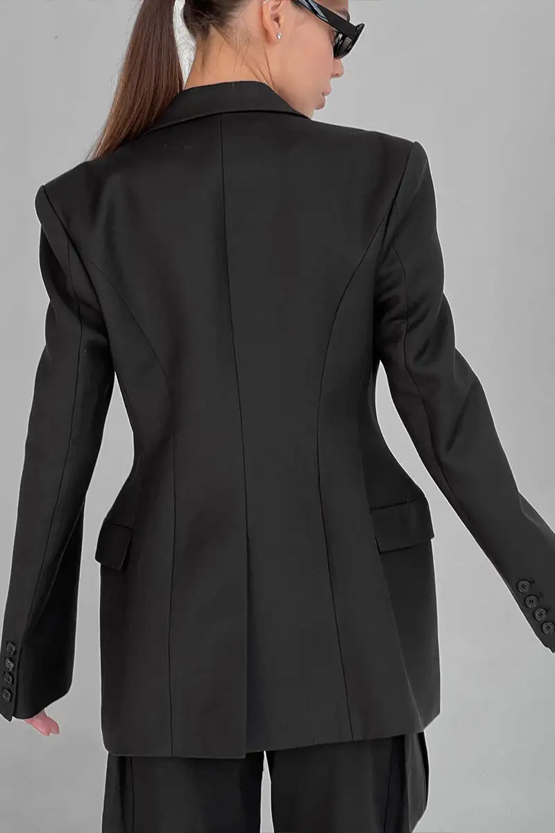 V-Neck Single-Breasted Lightweight Blazer