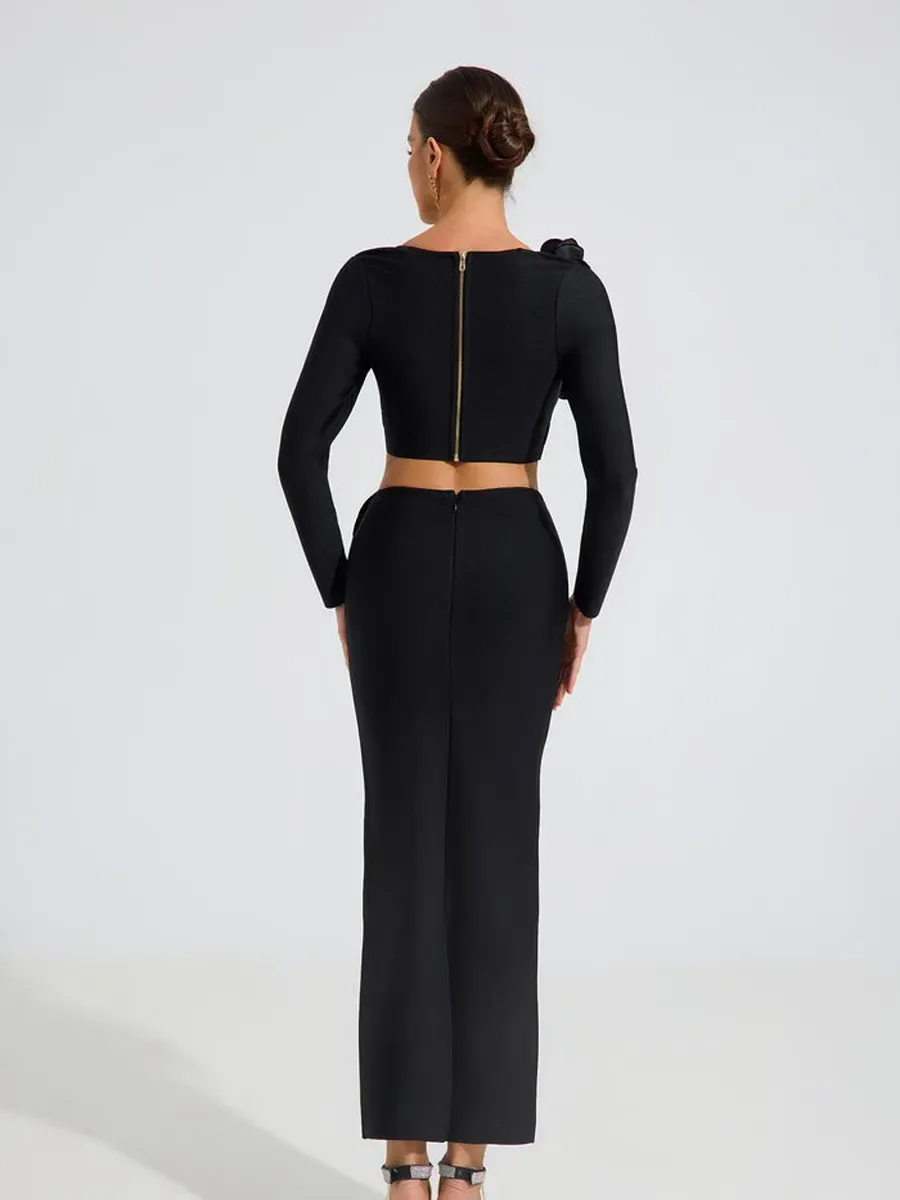 Giana Noir Rose Two Piece Set