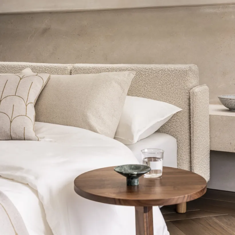 Upholstered Boucle Bed