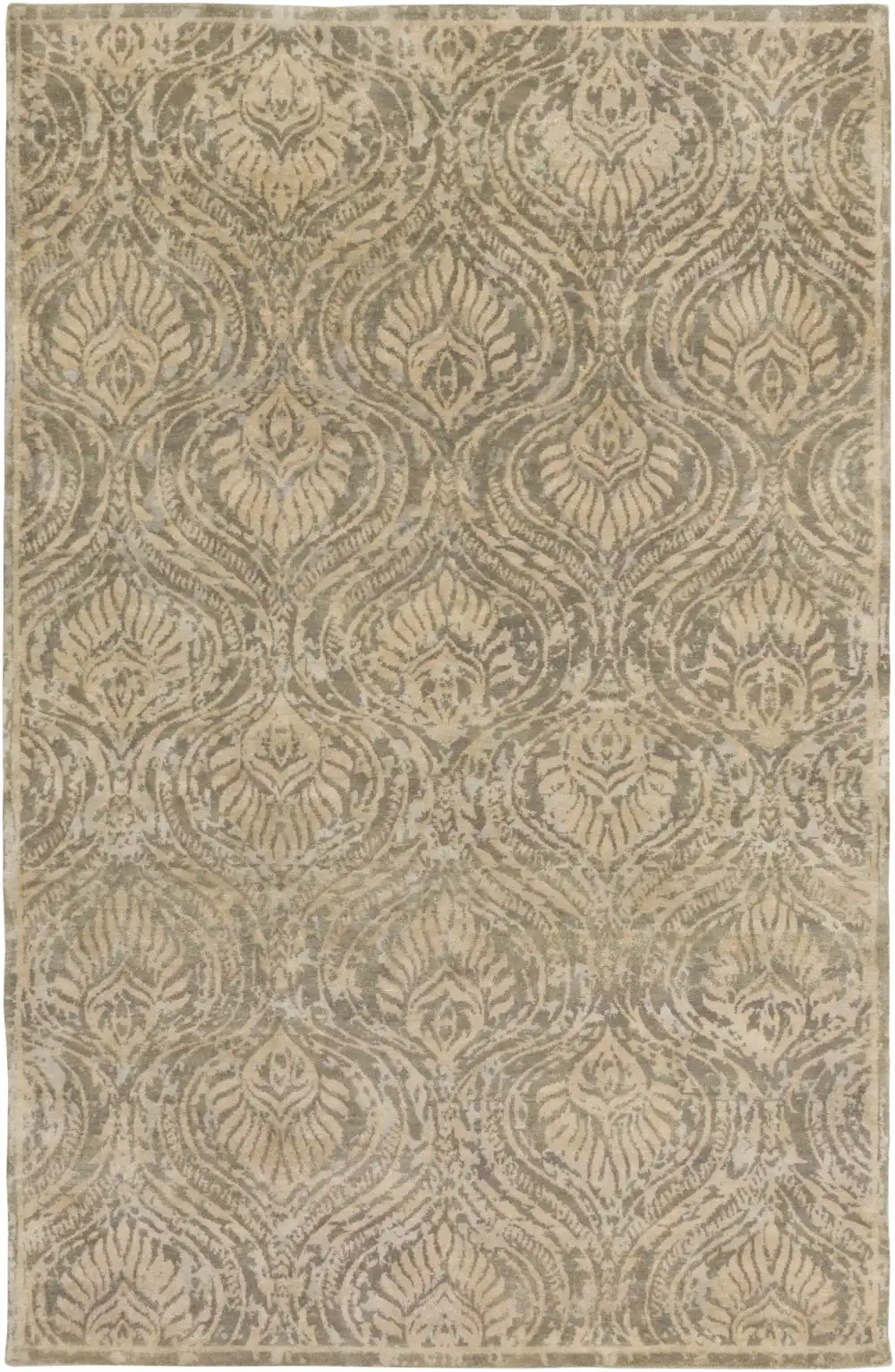 Traditional Hand Knotted Wool Area Rug Interior Floor Accent