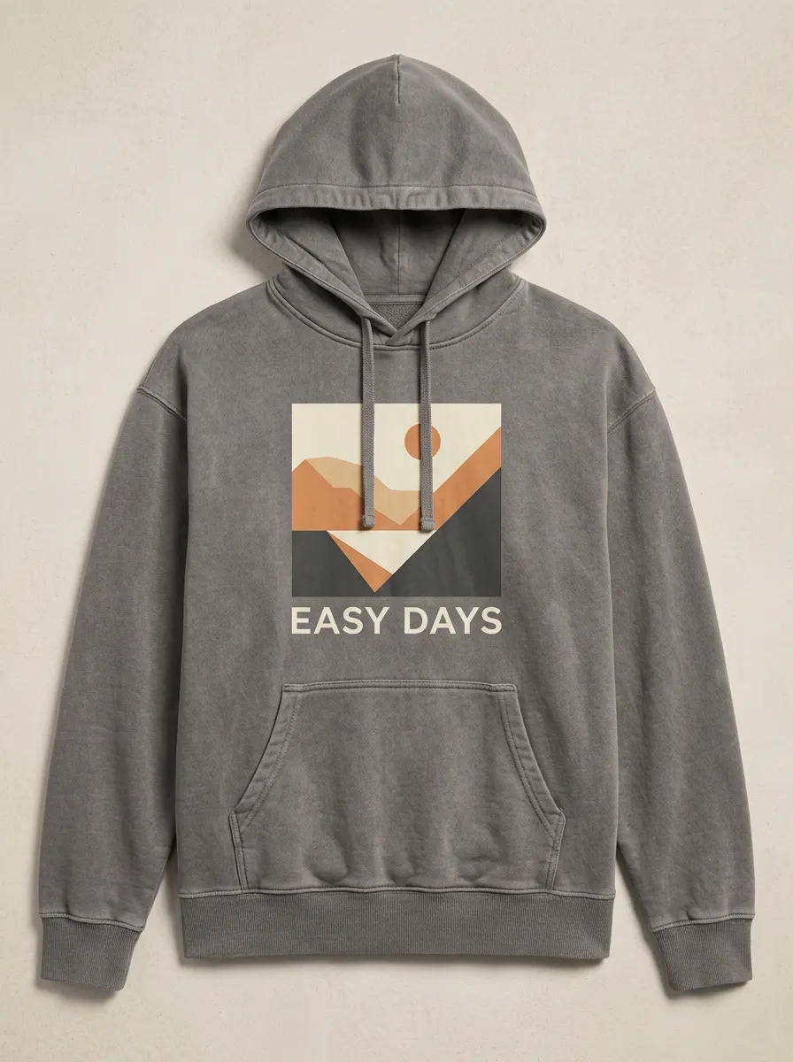 Easy Days Mountain Landscape Hoodie
