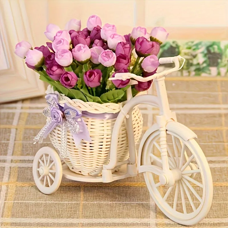 Rattan Bike Planter