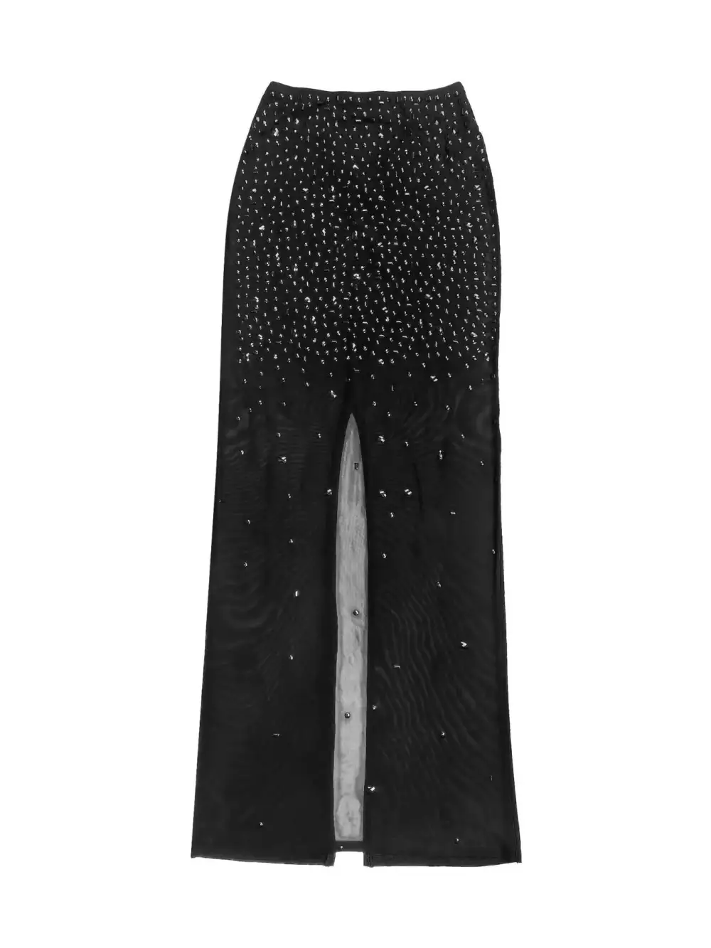 Sleek Rhinestone Sleeveless Top And Skirt Set