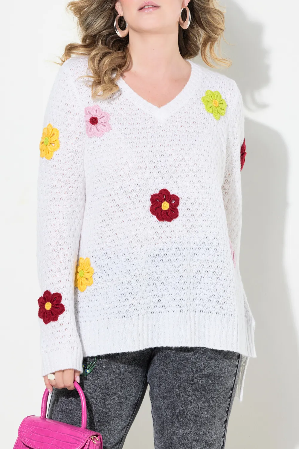 Ribbed V-Neck Sweater