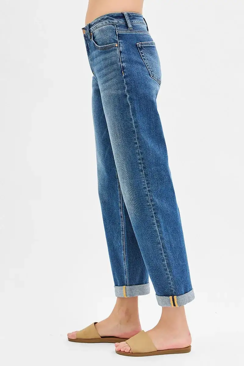 Smooth Mid Rise Denim Jeans
