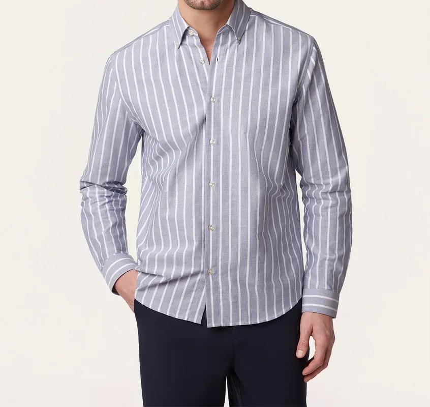 Oxford Shirt Teal / White Stripe