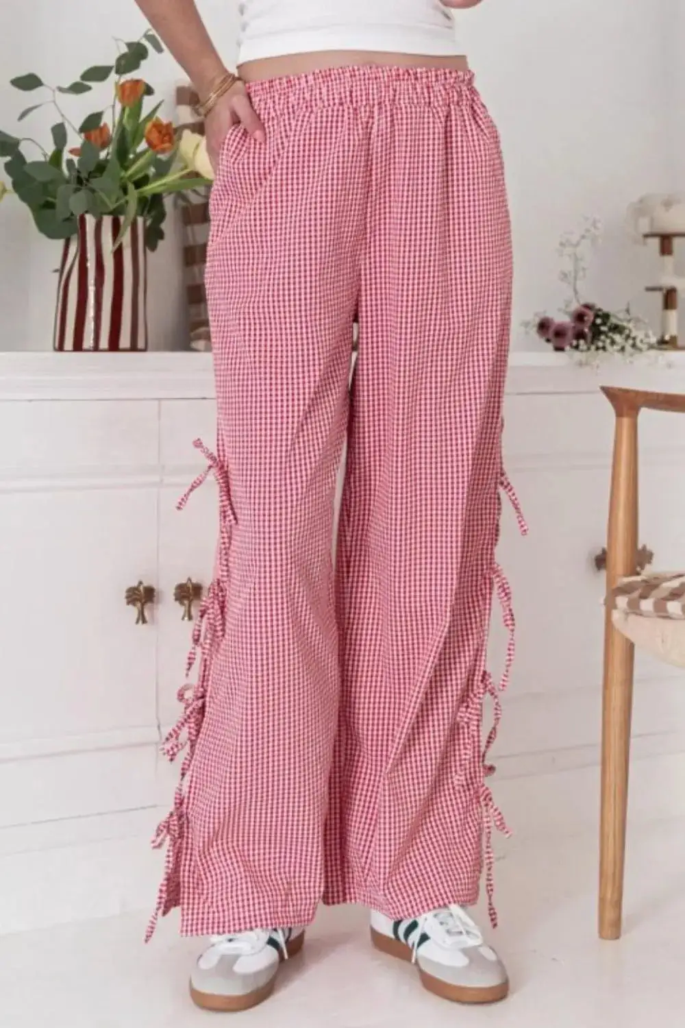 Everyday Tie Waist Tie Detail Pants