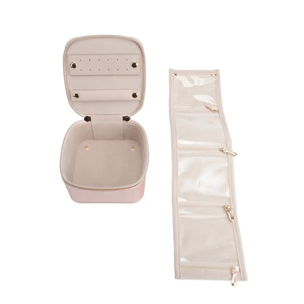 Leah Quilted Travel Jewelry Box