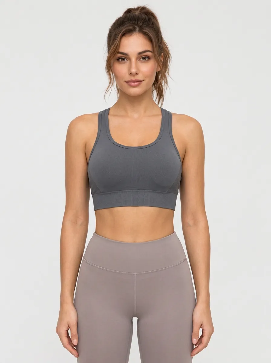 Women's Cross Back Fitness Bra with Everyday Detail