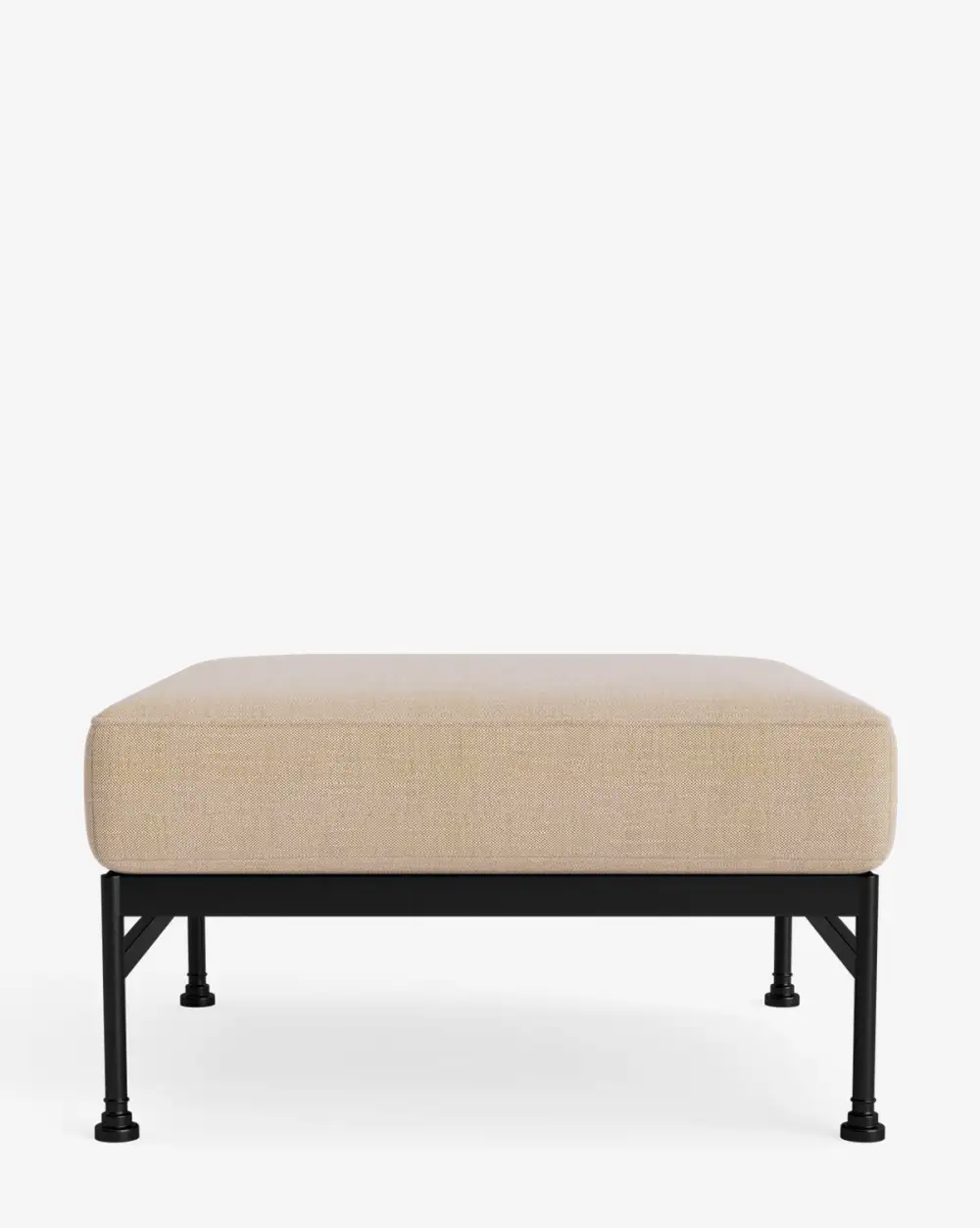 Curved Aluminum Ottoman