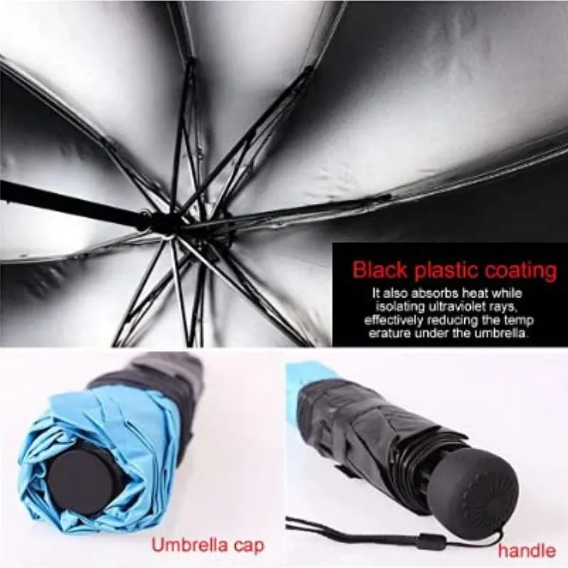 Fancy Magic Umbrella Changing Secret Blossoms Occur with Water Magic Print 3 Fold Umbrella for Girls, Women, Boys, Men & Children for UV, Sun & Rain - Multi Colour