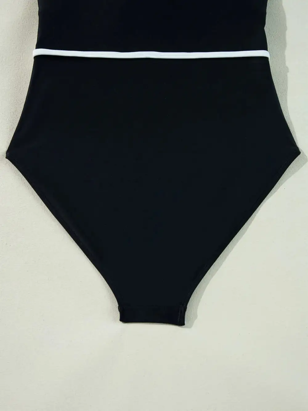 Ruffle Trim V Neck One Piece Swimsuit