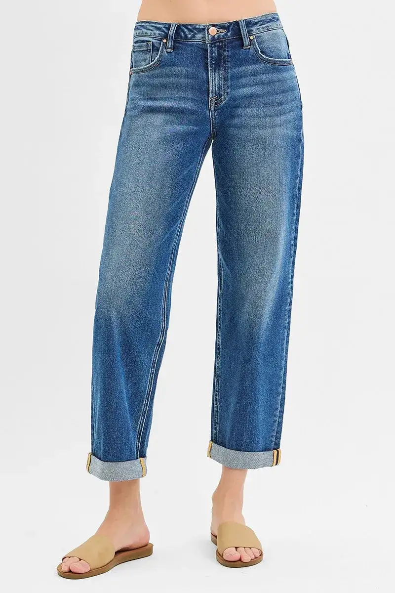 Smooth Mid Rise Denim Jeans