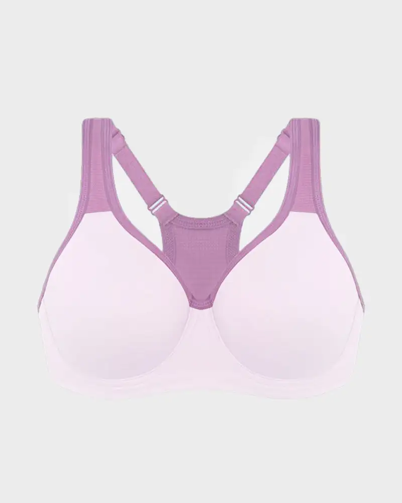 Unlined External Underwire Full Coverage Sports Bra