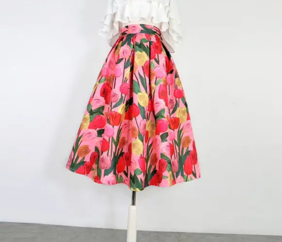 Soft Casual High Waist Skirt