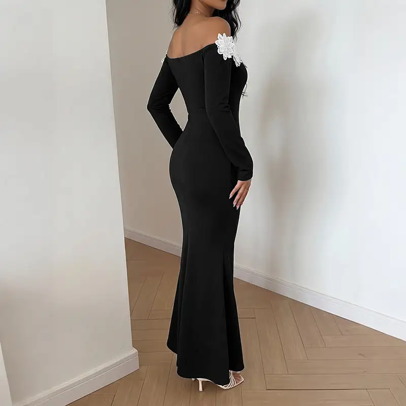 Women's Bodycon Lace Bridal Maxi Dress