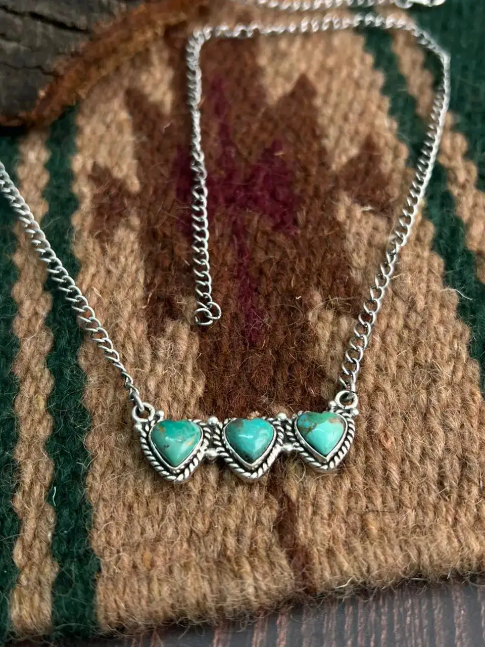 Heart Turquoise Sterling Silver Necklace