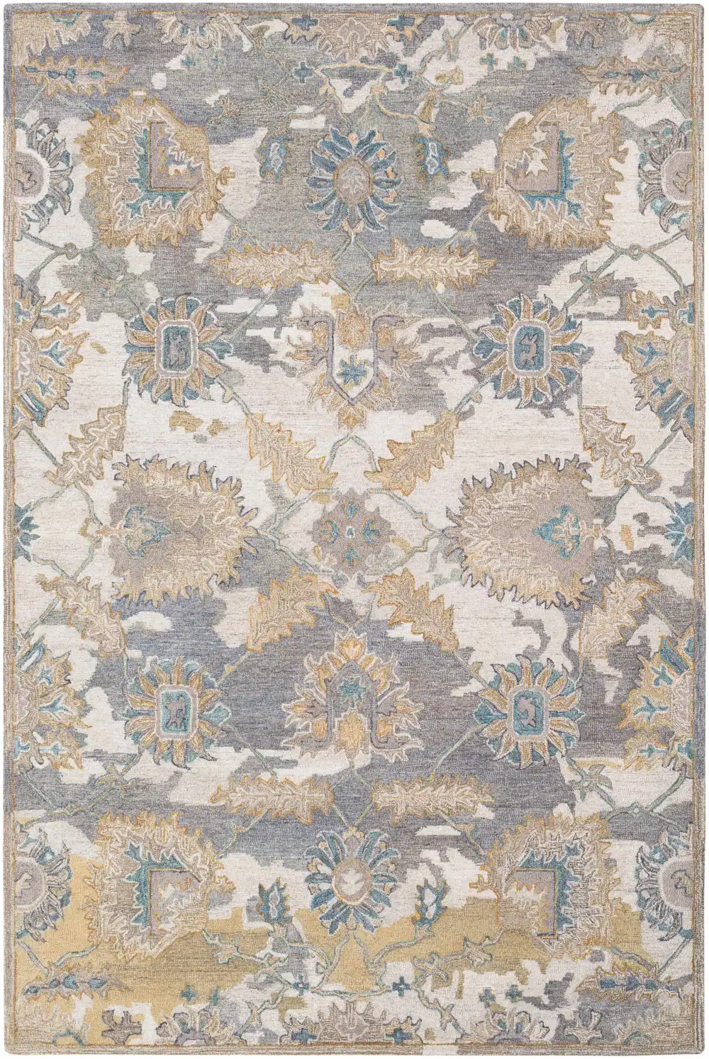 Distinctive Traditional Hand Tufted Wool Area Rug