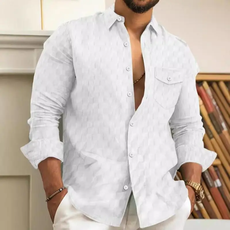 Camp Collar Woven Plaid Shirt